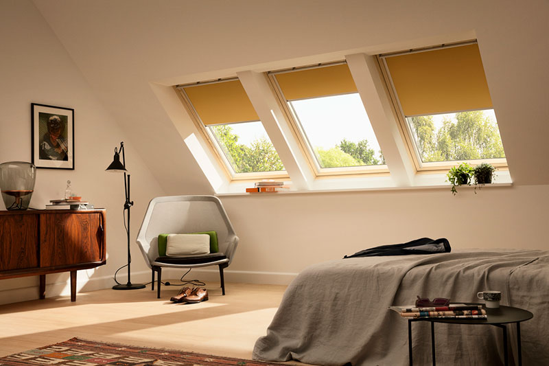 Yellow Velux Window Blinds