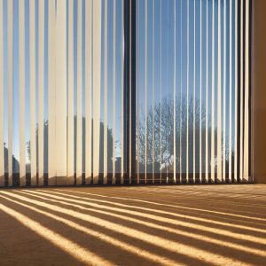 Vertical Blinds on large open window