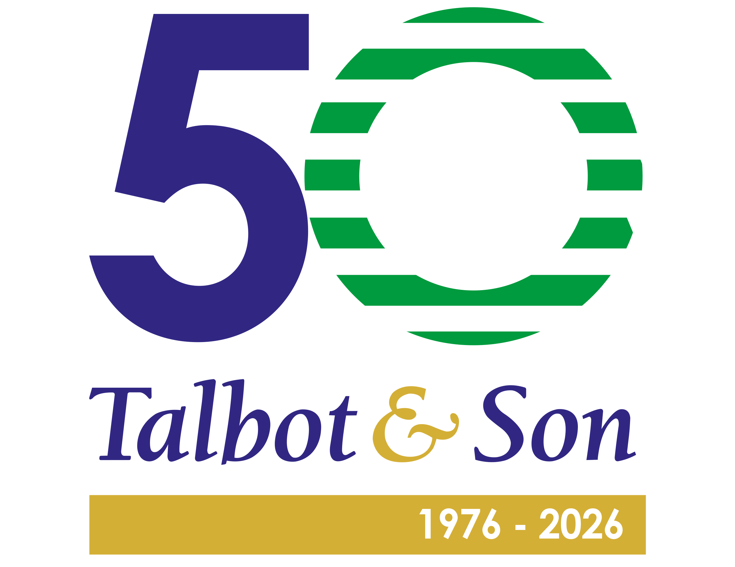 Talbot 50 year logo
