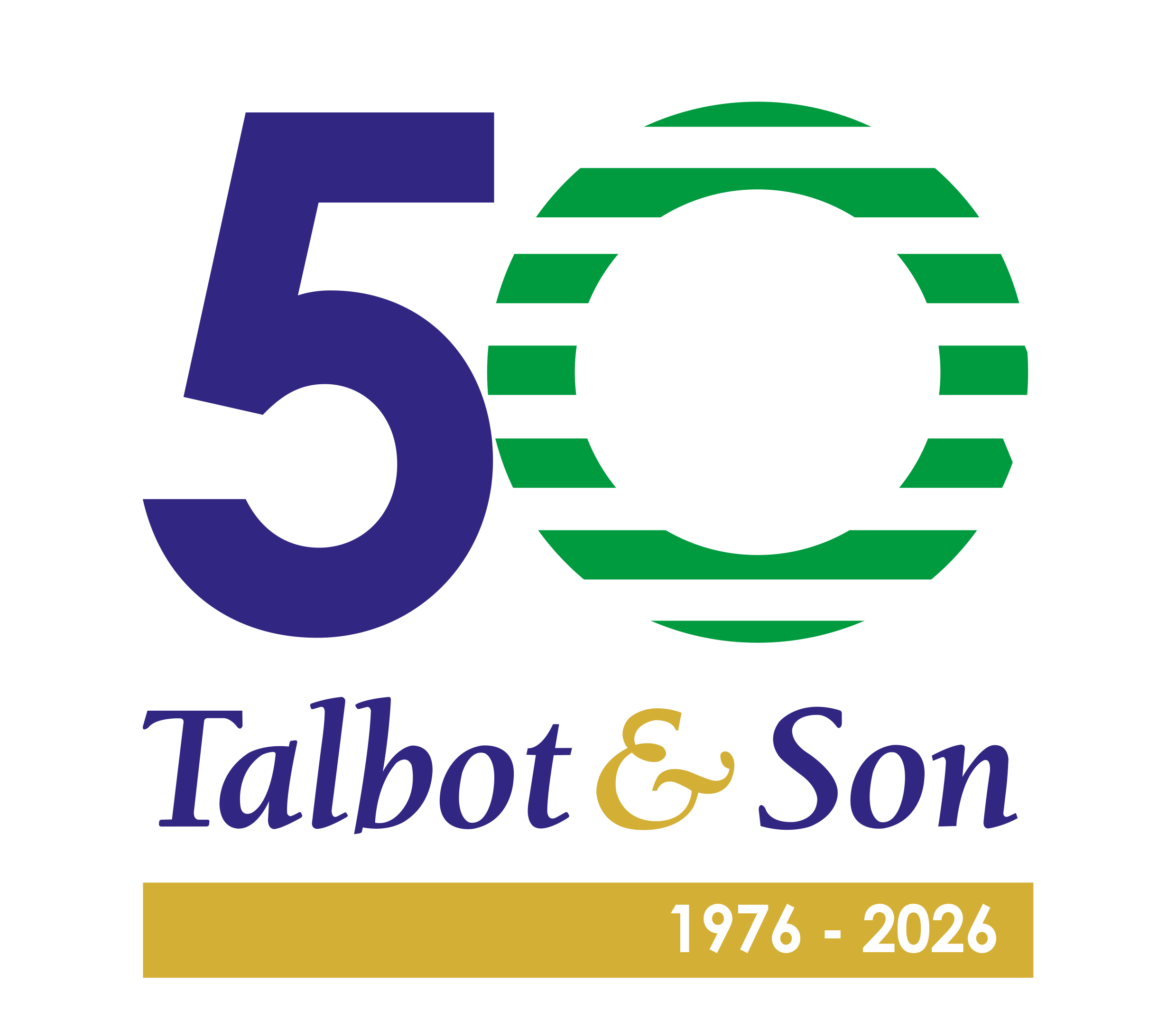 Talbot 50 year logo